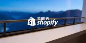 Shopifyのダッシュボードを操作する人物