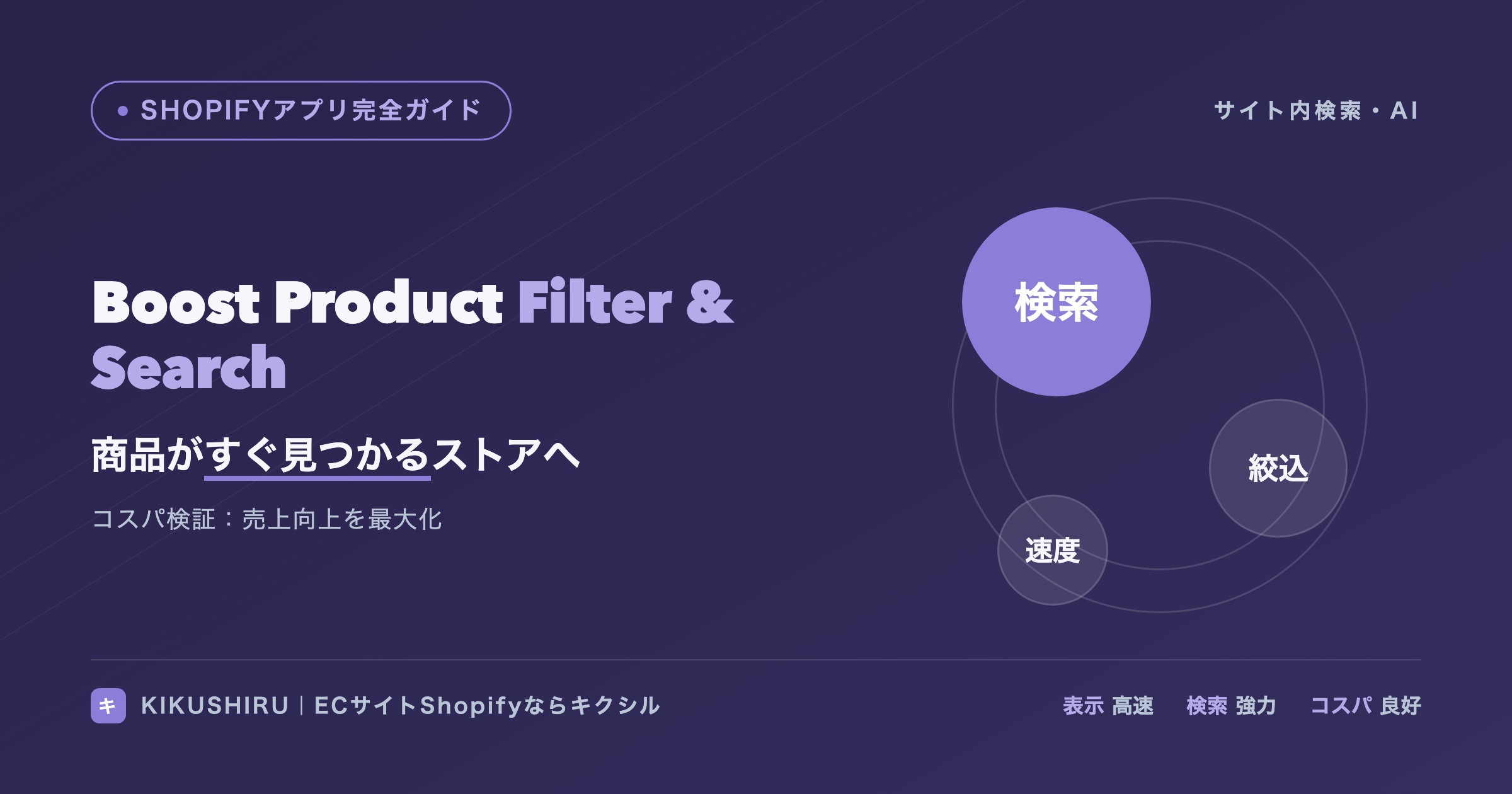 コスパ検証！Boost Product Filter & Searchの多機能プラットフォームで総合的な売上向上を最大化