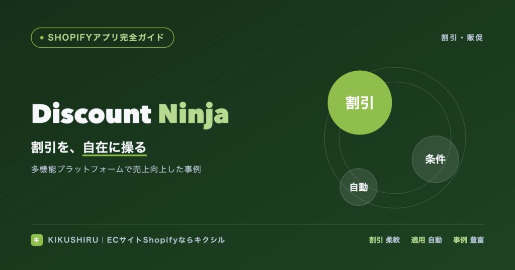 Discount Ninjaのアイキャッチ：割引を自在に操り売上向上を実現した事例