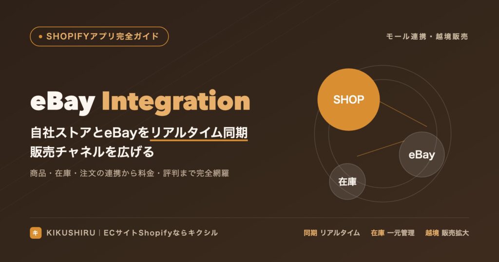 聞く知る 9 eBay Integrationのアイキャッチ:自社ストアとeBayをリアルタイム同期で販売チャネルを拡大
