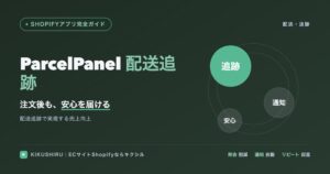 ParcelPanel配送追跡のアイキャッチ：注文後の安心を届ける追跡ページ