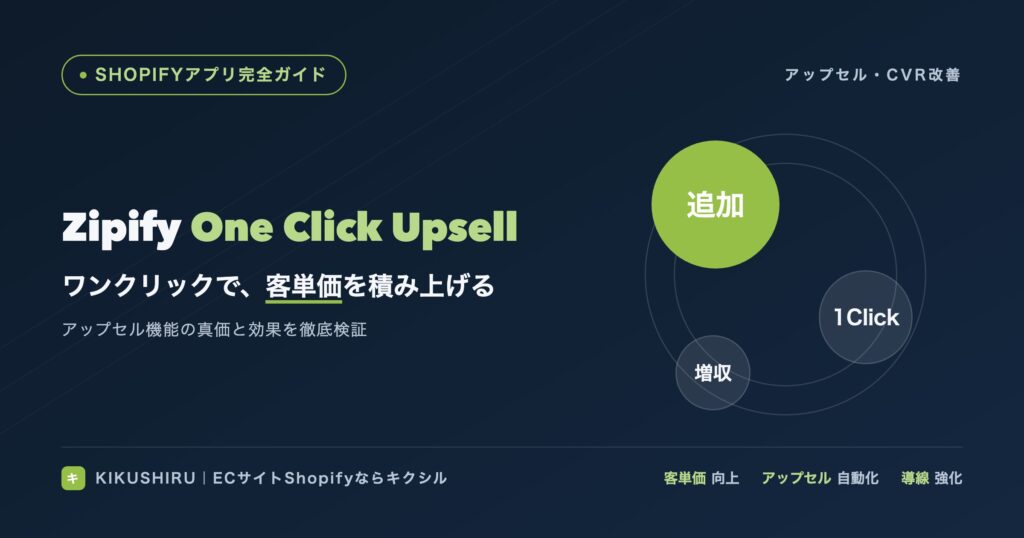 聞く知る 35 Zipify One Click Upsellのアイキャッチ:ワンクリックアップセルで客単価を最大化